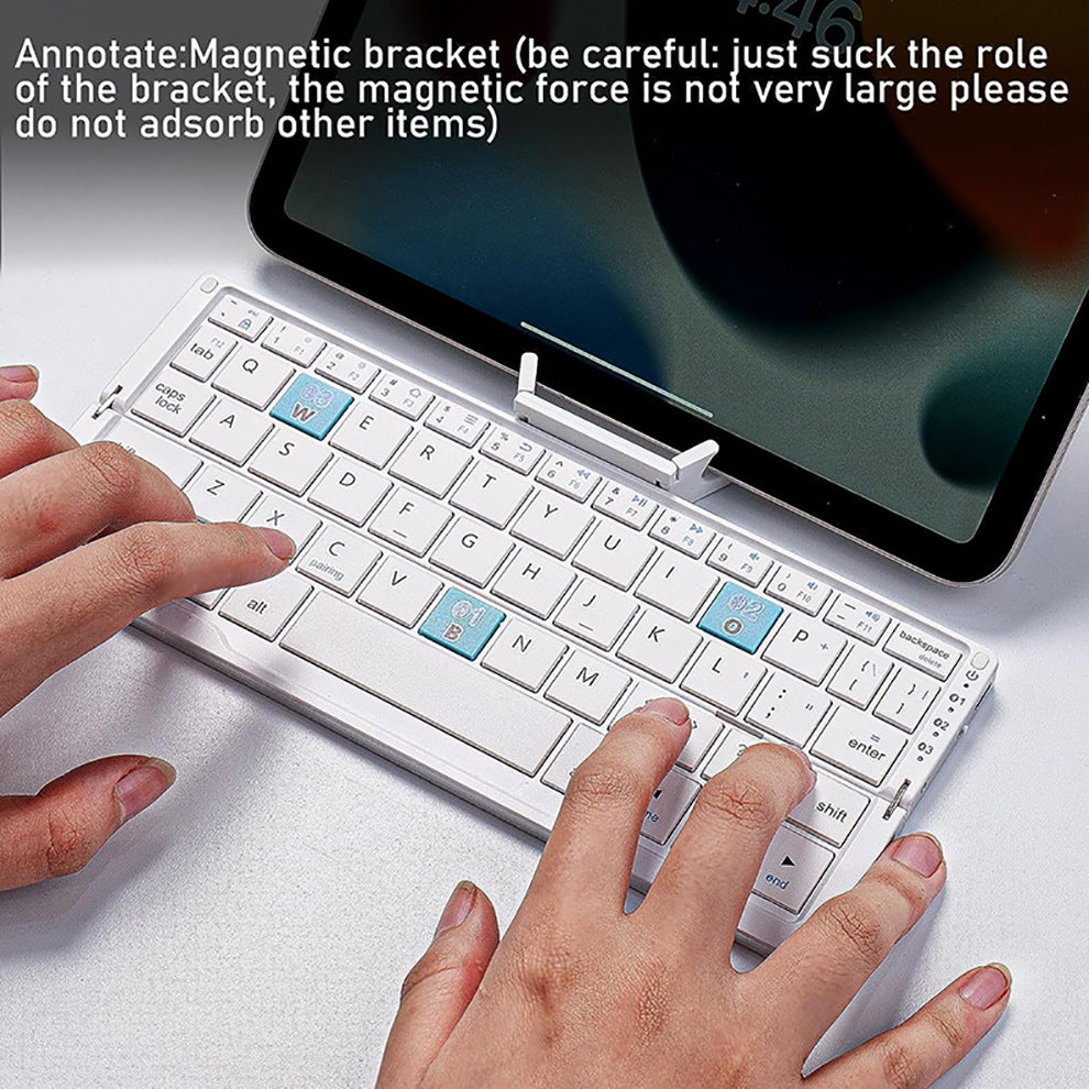 Mini Folding Bluetooth Keyboard Wireless Portable Rechargeable