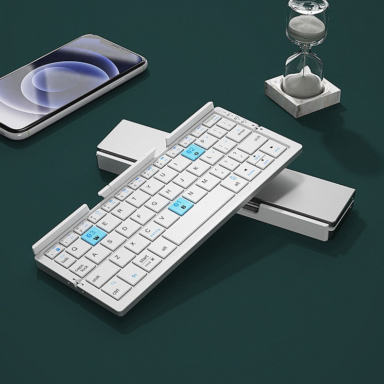 Mini Folding Bluetooth Keyboard Wireless Portable Rechargeable